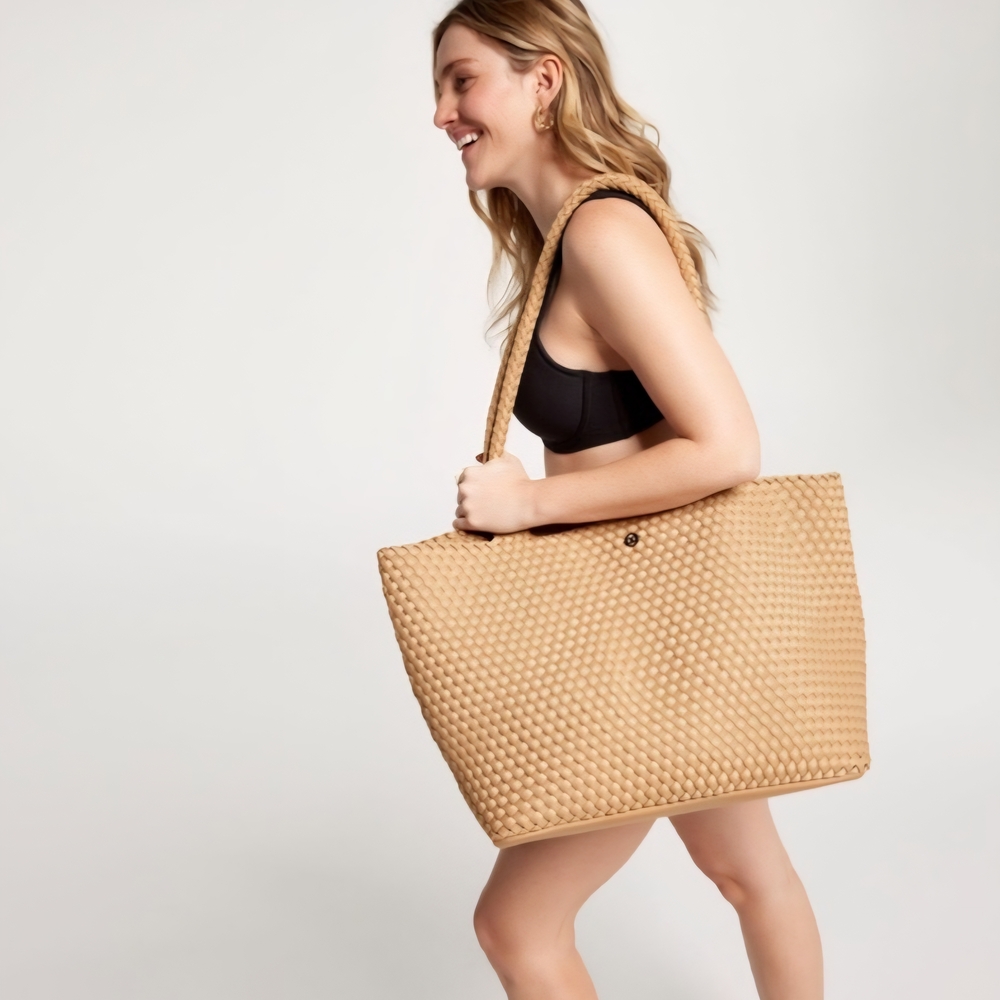 Calia Tan Textured Tote Beach Bag